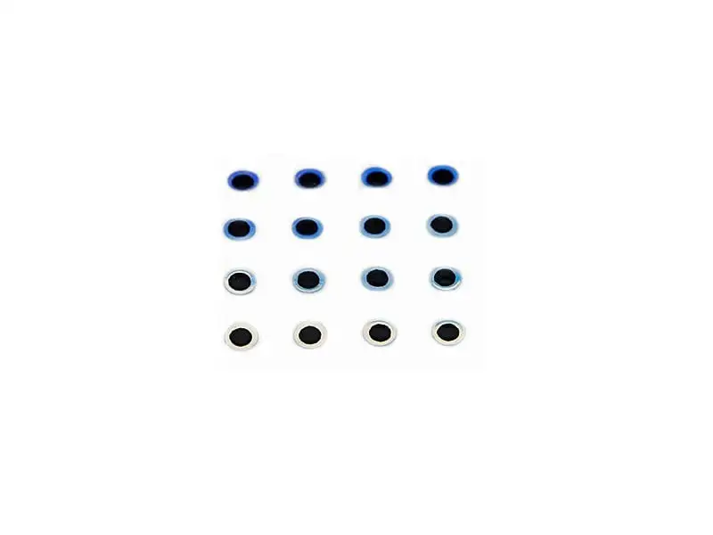 Hareline Flat Eyes Silver 3 Hareline Flat Eyes Silver