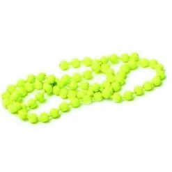 Hareline Bead Chain Eyes Medium Fl. Chartreuse